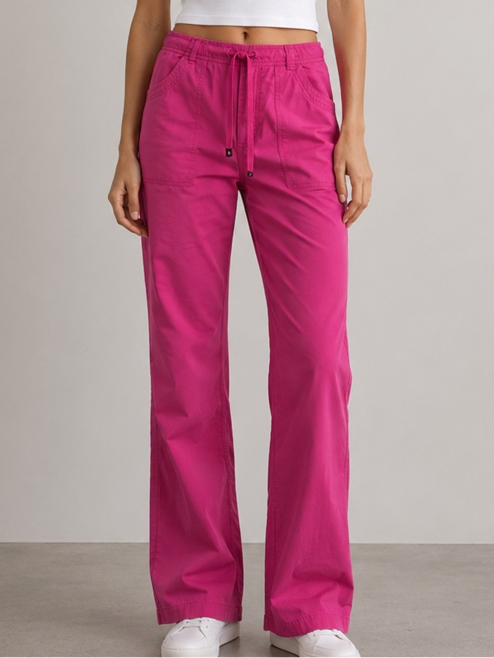 Carhartt Scrub Pants Medium Pink Relaxed Fit Drawstring Nurse Medical Uniform